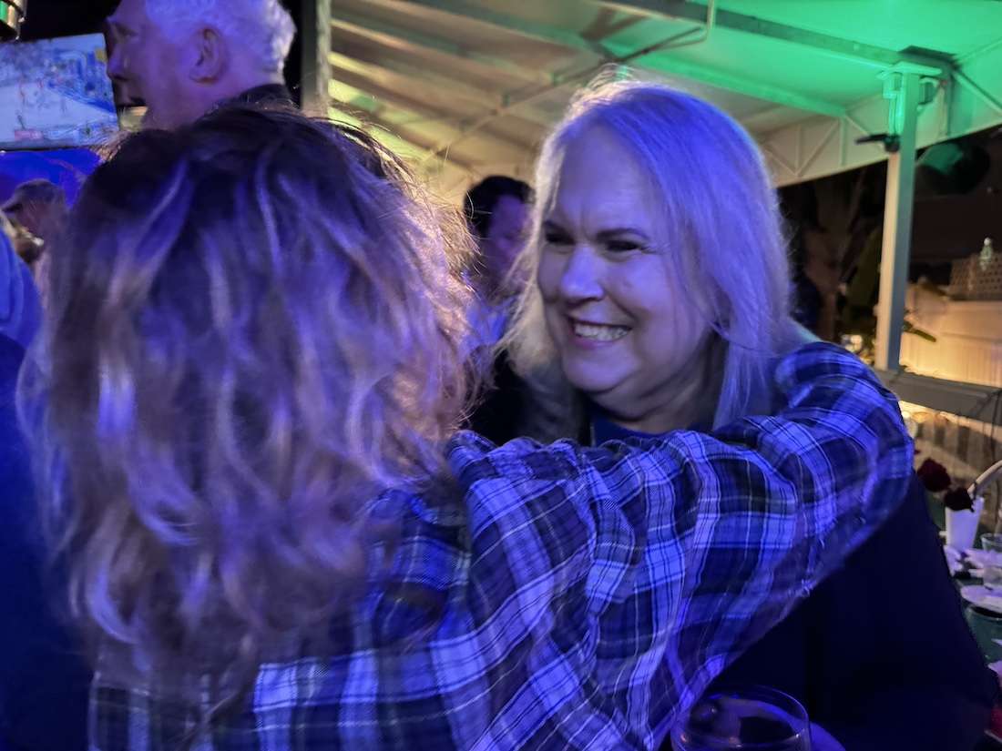 two women hugging. one is marlene shaw. (2025 Gulfport Ward II Election Results)