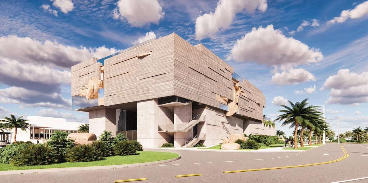 a building with concrete walls.